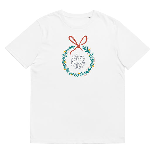 Love Peace Joy - Unisex organic cotton t-shirt - Holidaywear